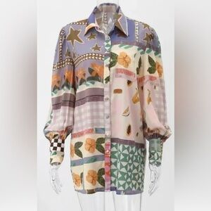 Boutique Button Blouse Size Large NWOT